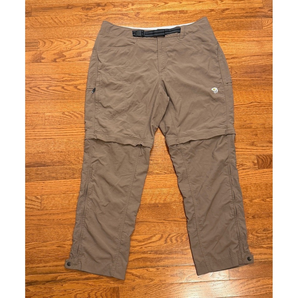 Mountain Hardwear Convertible Hiking Pants Mens XL 31" Brown Nylon Outdoor Belt